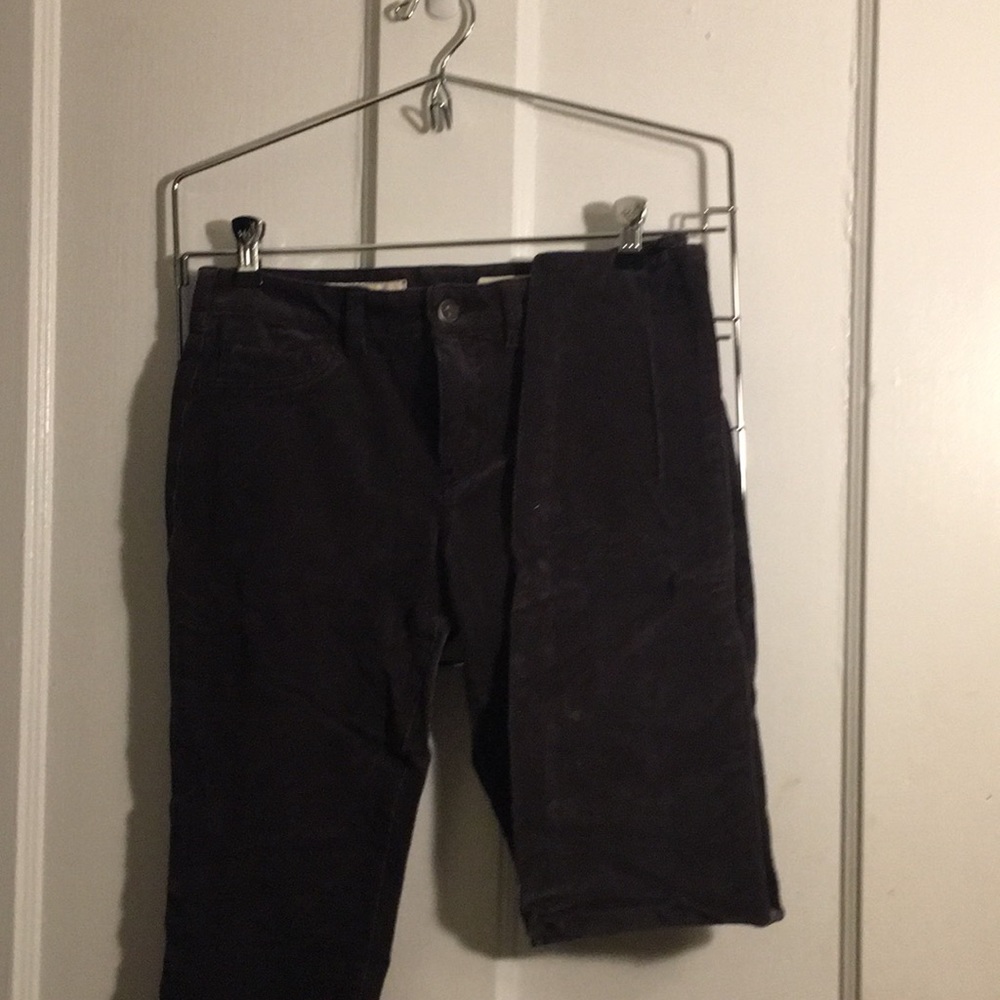Dark grey velvet skinny jeans